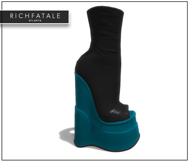 $RICH FATALE - TIRE WEDGES - TEAL
