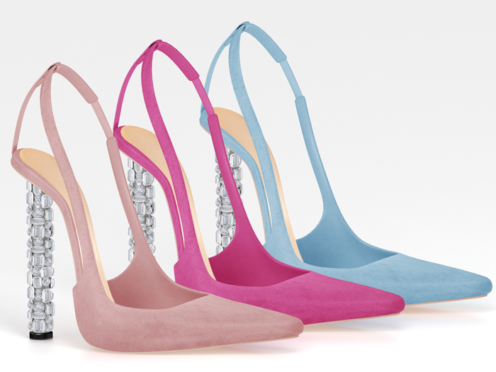 Salvadori - Classic I 'Lourdes' Crystal-Heel Pumps