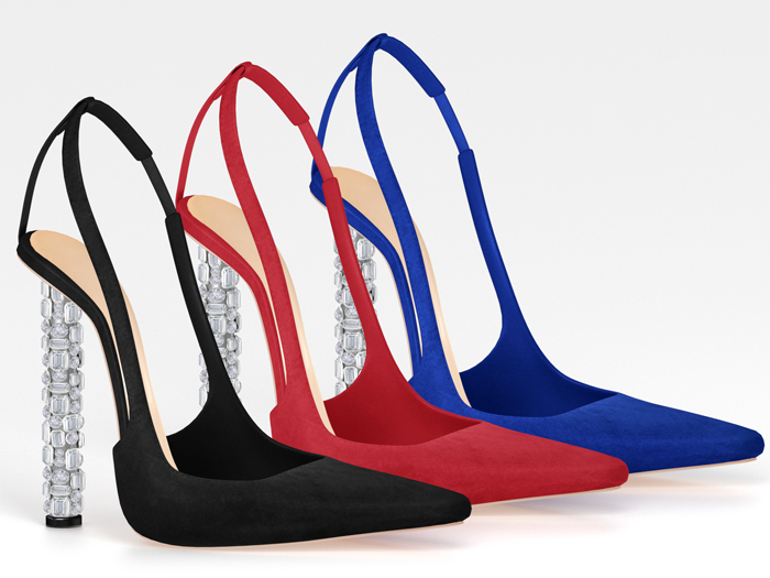 Salvadori - Classic II 'Lourdes' Crystal-Heel Pumps