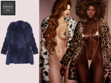 BBD - Godiva Mesh Fur Coat Jacket - Navy - Maitreya Belleza Freya Legacy Perky Slink Hourglass Inithium Kupra