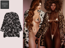 BBD - Godiva Mesh Fur Coat Jacket - Black & White - Maitreya Belleza Freya Legacy Perky Slink Hourglass Inithium Kupra