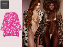 BBD - Godiva Mesh Fur Coat Jacket - Pink Cow - Maitreya Belleza Freya Legacy Perky Slink Hourglass Inithium Kupra