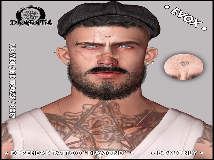 *DEMENTiA* Forehead Tattoo // "Diamond" // EvoX (Add to Unpack)