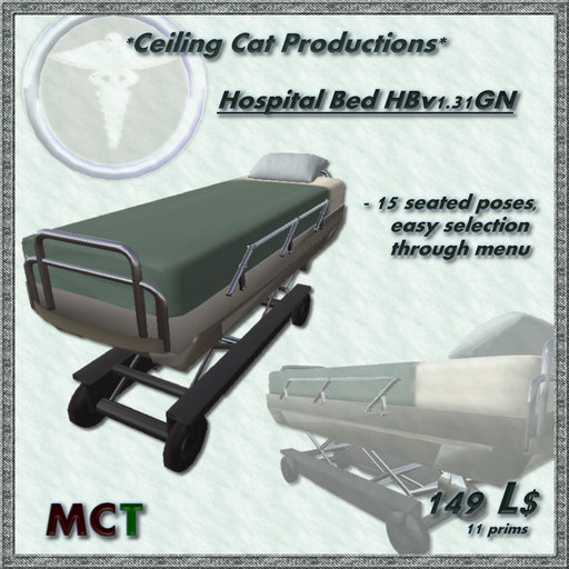 *CCP* Hospital bed, Series 1, green
