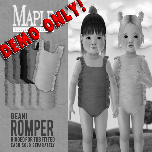 {m} beani romper: DEMO