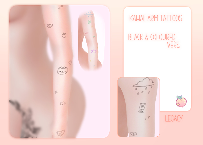 ~Peashe~ Kawaii arm tattoos BOM