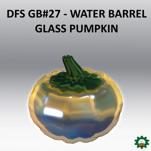 DFS GB#27 WATER BARREL - GLASS PUMPKIN (TEXTURE)