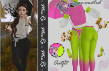 - MicRo Outfit Grace Lime Pink