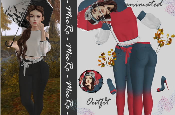 - MicRo Outfit Grace Blue Red