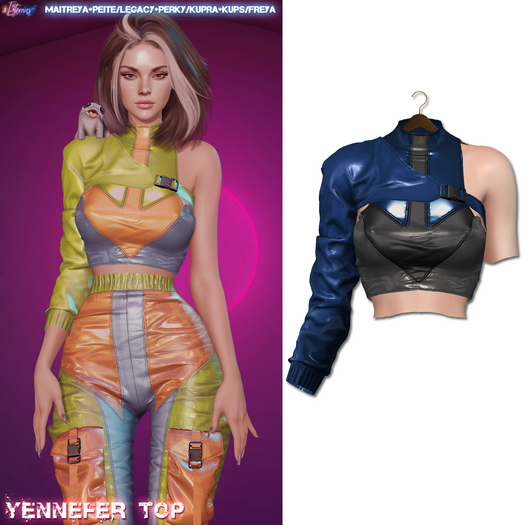 [Eternus] Yennefer Top Blue/Black/Grey