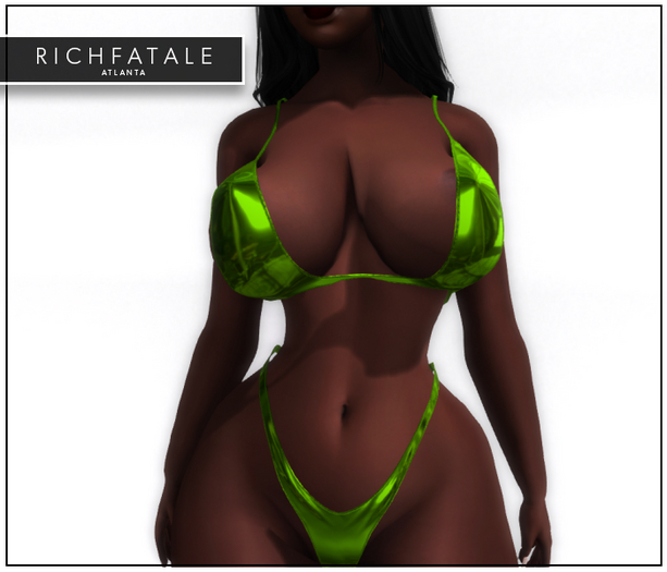 $RICH FATALE - METALLIC BIKINI - SLIME