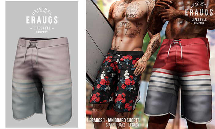 [ ERAUQS ] - Ian Board Shorts - 01