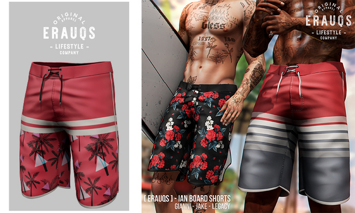 [ ERAUQS ] - Ian Board Shorts - 07