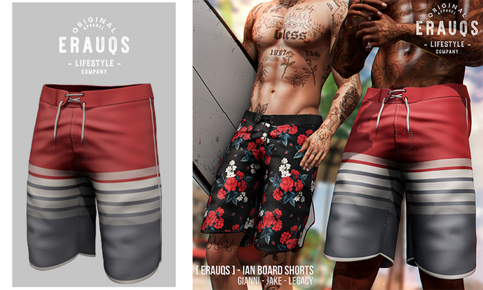[ ERAUQS ] - Ian Board Shorts - 08