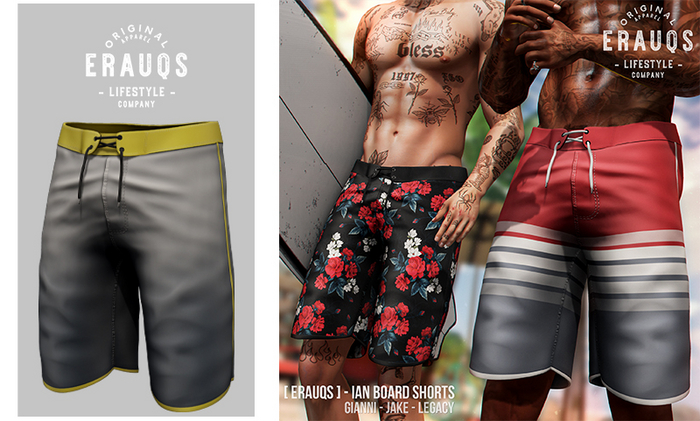 [ ERAUQS ] - Ian Board Shorts - 09