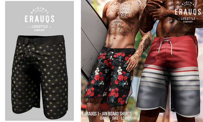 [ ERAUQS ] - Ian Board Shorts - 10