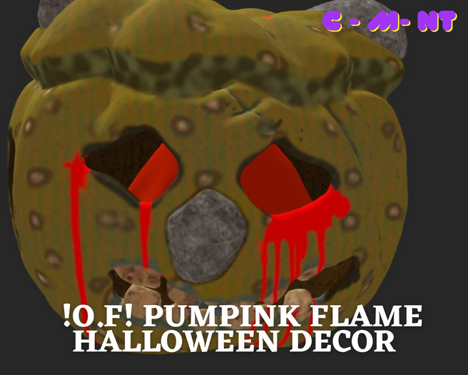 !O.F! pumpink flame halloween decor