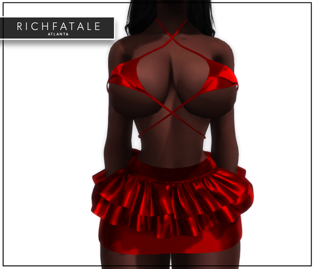 $RICH FATALE - PENELOPE PEPLUM DRESS - ROUGE