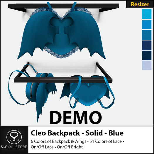 SaCaYa - Cleo Backpack - Solid - Blue DEMO