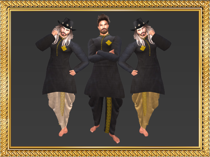 RI-INDIAN TRADITIONAL DRESS GIANNI & JAKE BLACK