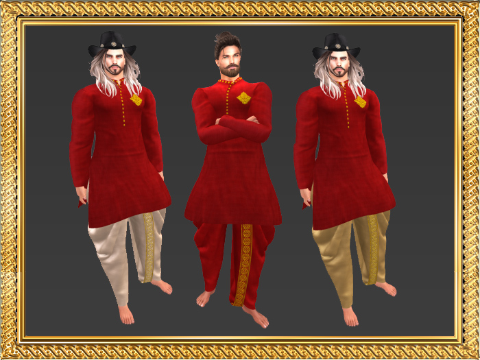 RI-INDIAN TRADITIONAL DRESS GIANNI & JAKE RED