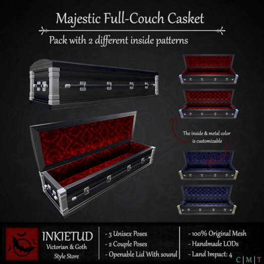 [INKIETUD] Majestic Full-Couch Casket (Boxed)