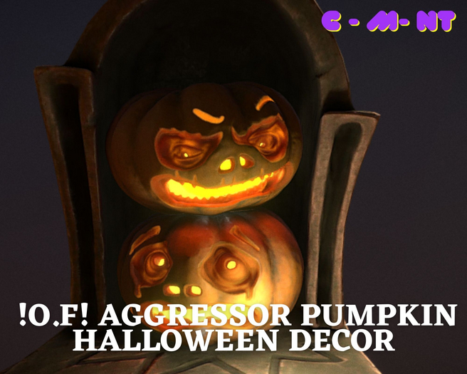 !O.F! aggressor pumpkin halloween decor