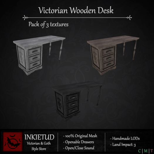 [INKIETUD] Victorian Wooden Desk (Boxed)