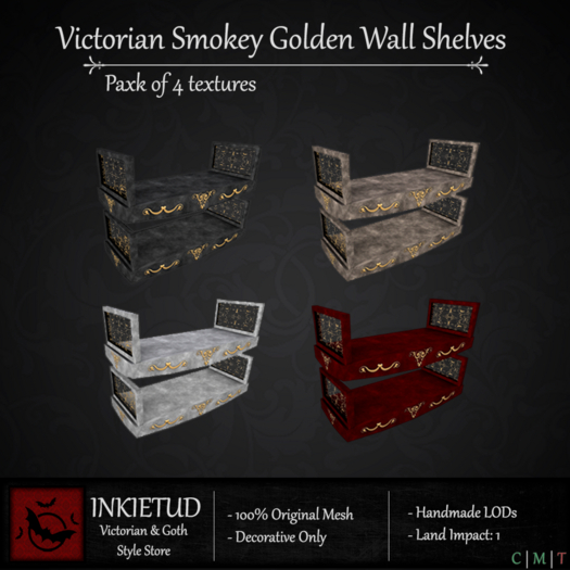 [INKIETUD] Victorian Smokey G Wall Shelves (Boxed)