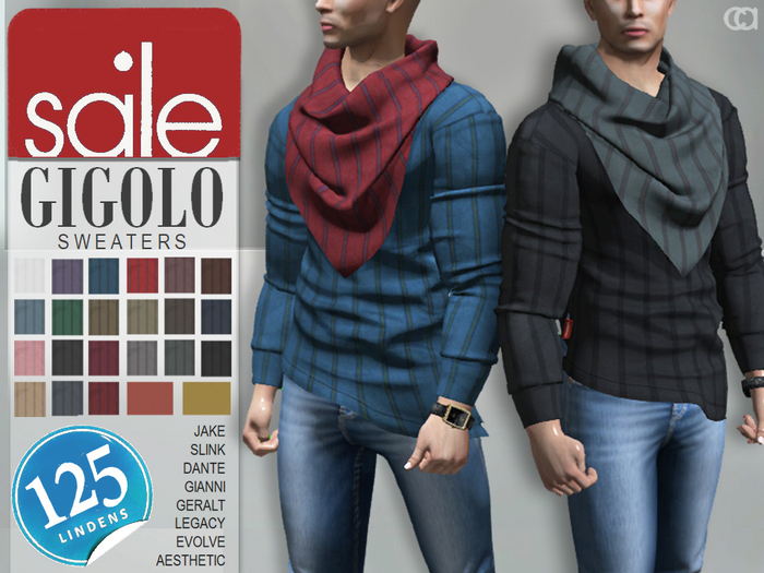 [CA] PROMO GIGOLO SWEATERS SCARVES GENTS