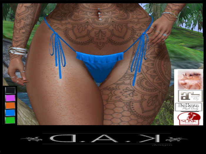 D.A.K~ Ladies Ruffled Bottom Bright Solid w/HUD