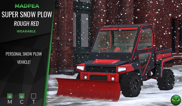 MadPea Super Snow Plow - Rough Red