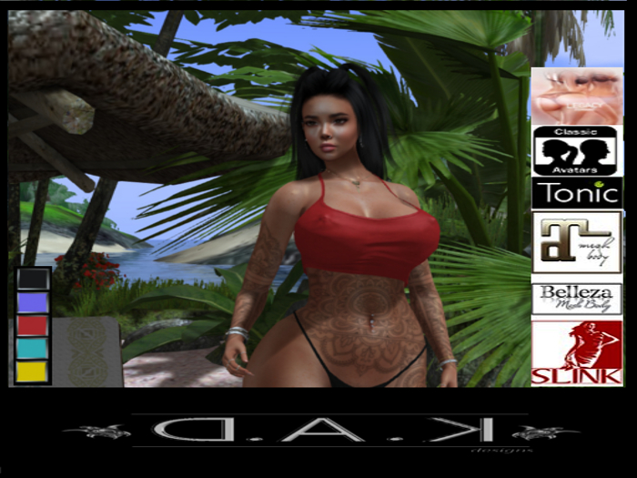 D.A.K~Ladies "Cala" Top  Faded Set  w/HUD.