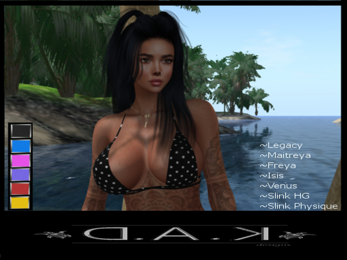 D.A.K~ Ladies String Top Poka Dot w/HUD 