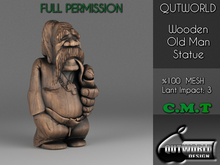 .::QUTWORLD Wooden Old Man Statue::.FP 