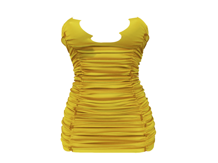 Klubb - "Zelda" Ruched Dress Lemon