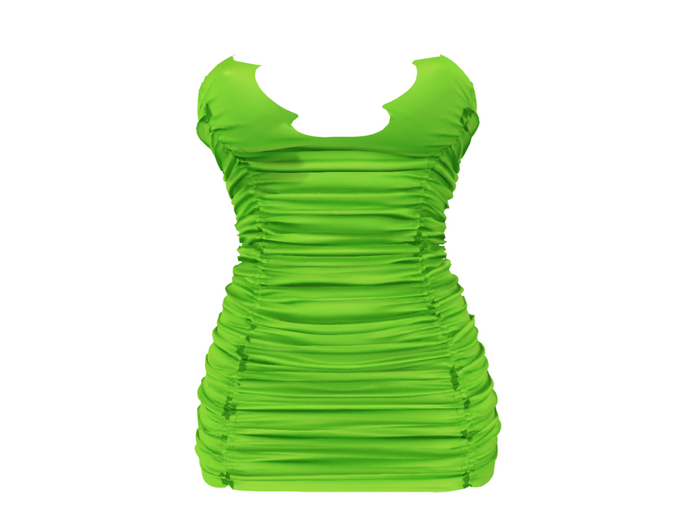 Klubb - "Zelda" Ruched Dress Lime
