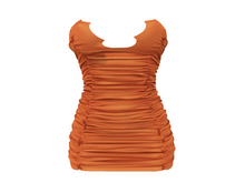 Klubb - "Zelda" Ruched Dress Orange