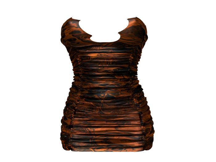 Klubb - "Zelda" Ruched Dress Volcano
