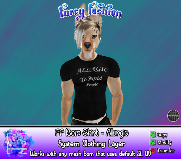 ~FF~ Bom Shirt Allergic