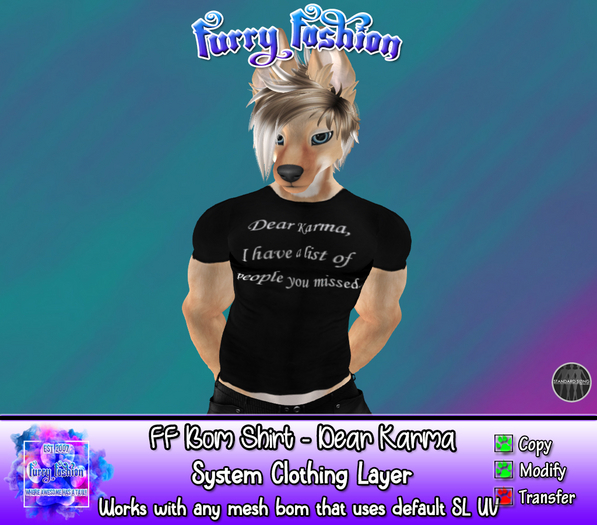 ~FF~ Bom Shirt Dear Karma