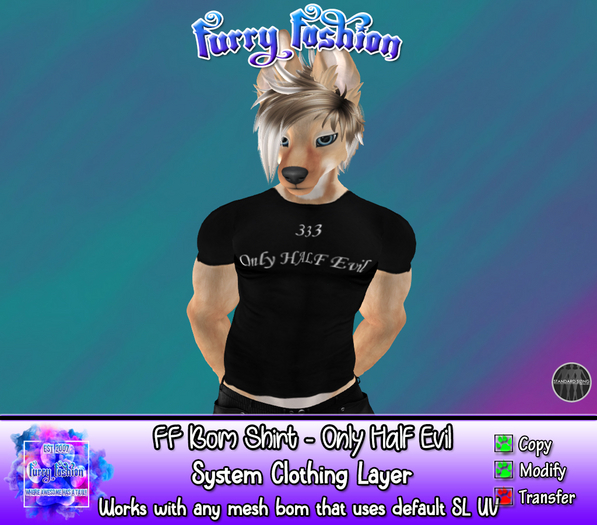 ~FF~ Bom Shirt Only Half Evil