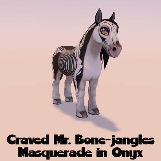 Amaretto Ponie Pals Basket : Craved Mr Bone-jangles Masque.Onyx (Fem)