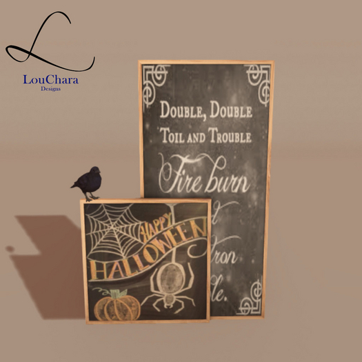 LouChara Halloween Chalkboards