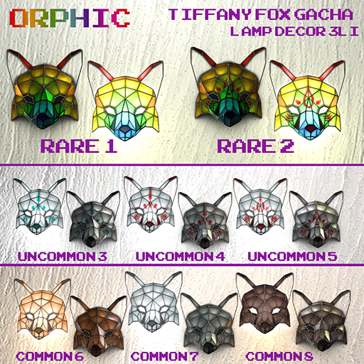 Orphic Fox Lamp Gacha - FATPACK Copy / Mod Permissions