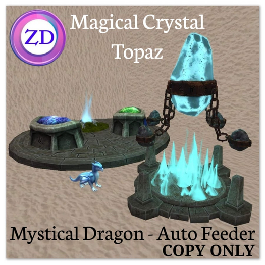 *ZD* Mystical Dragon Feeder - Magical Crystal - Topaz