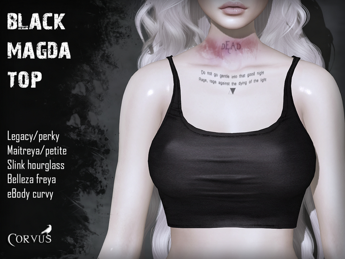 Corvus : Black Magda Top