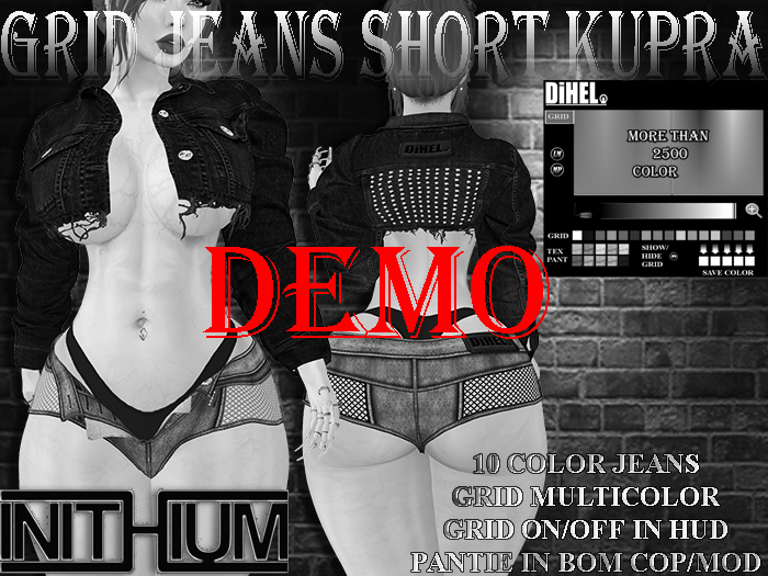 ::DIA::GRID JEANS SHORT KUPRA DEMO