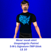 Unapologetic-Mens' mesh shirt