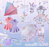 9.SallieLanguage/Crystal Heart Rain/Rain boots-blue
